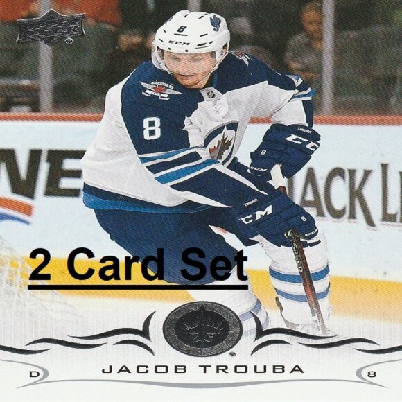 Jacob Trouba Winnipeg Jets NHL Hockey Card Collection - 2 Card Set - Picture 1 of 3